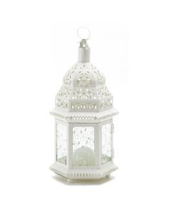 WHITE MOROCCAN LANTERN